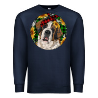 Navy Christmas St. Bernard Premium Sweatshirt - RanaPortraitStore