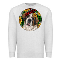 Oatmeal Heather Christmas St. Bernard Premium Sweatshirt - RanaPortraitStore