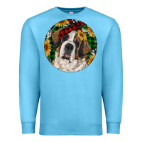 Ocean Blue Christmas St. Bernard Premium Sweatshirt - RanaPortraitStore