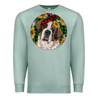 Seafoam Christmas St. Bernard Premium Sweatshirt - RanaPortraitStore