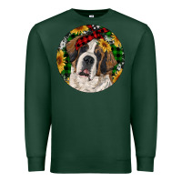 Sports Green Christmas St. Bernard Premium Sweatshirt - RanaPortraitStore