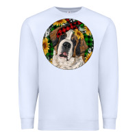 White Christmas St. Bernard Premium Sweatshirt - RanaPortraitStore
