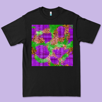 Mardi Gras Leopard Seamless Pattern Premium Tee Designed By Fadigitalartstudio