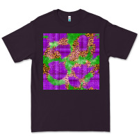 Plum Mardi Gras leopard Seamless Pattern Premium Tee - FaDigitalArtStudio