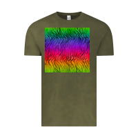 Vintage Olive colorful tiger seamless pattern Vintage Tee - BundleAndBundleShop
