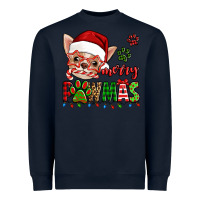 Navy merry pawmas christmas chihuahua Heavyweight Sweatshirt - Jasminsmagicworld