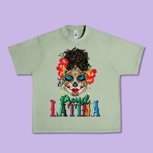 Proud Latina Urban Heavy Tee Designed By Bundleandbundleshop