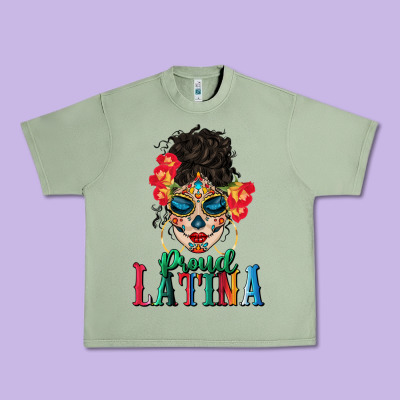 Proud Latina Urban Heavy Tee Designed By Bundleandbundleshop