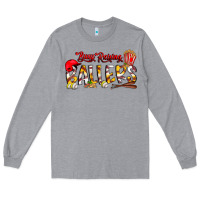 Heather Grey busy raising ballers Long Sleeve Tee - CowhideDigitalArt