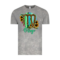 Cloud Rock Virgo Zodiac Sign Sunflower Leopard Serape Vintage Tee - RanaPortraitStore