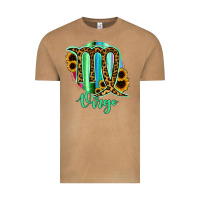 Vintage Camel Virgo Zodiac Sign Sunflower Leopard Serape Vintage Tee - RanaPortraitStore