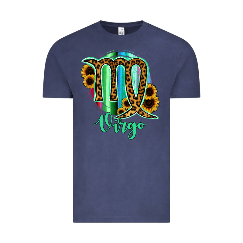 Virgo Zodiac Sign Sunflower Leopard Serape Vintage Tee by RanaPortraitStore | Teevron