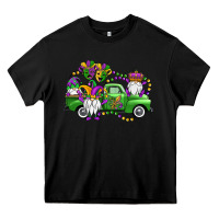 Black mardi gras gnomes truck Heavy Core Tee - OliviaCreatesArt