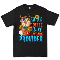 Black Half coffee half daycare provider Premium Tee - FaDigitalArtStudio