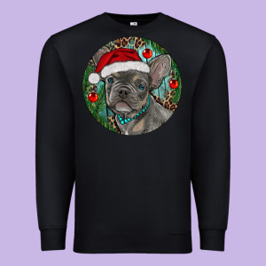 Frenchie Christmas Premium Sweatshirt Designed By Ranaportraitstore