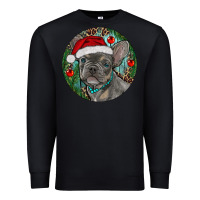 Black Frenchie Christmas Premium Sweatshirt - RanaPortraitStore