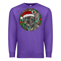 Purple Frenchie Christmas Premium Sweatshirt - RanaPortraitStore