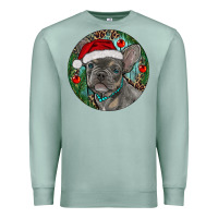Seafoam Frenchie Christmas Premium Sweatshirt - RanaPortraitStore
