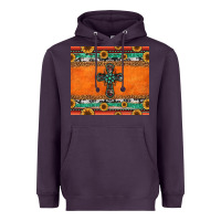 Plum sunflowers cross aztec pattern Heavyweight Hoodie - Jasminsmagicworld