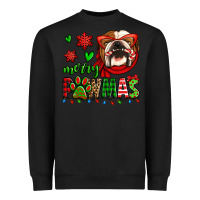 Black merry pawmas christmas bulldog Heavyweight Sweatshirt - Jasminsmagicworld