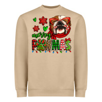 Mushroom merry pawmas christmas bulldog Heavyweight Sweatshirt - Jasminsmagicworld