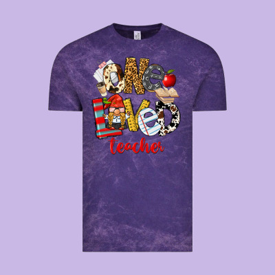One Loved Teacher Vintage Tee Designed By Fadigitalartstudio