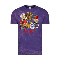 Cloud Purple One Loved Teacher Vintage Tee - FaDigitalArtStudio