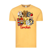 Vintage Mustard One Loved Teacher Vintage Tee - FaDigitalArtStudio