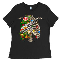 Black sorta merry sorta scary chest Ladies Tee - FaDigitalArtStudio