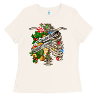 Bone sorta merry sorta scary chest Ladies Tee - FaDigitalArtStudio