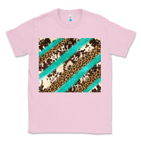 Bubblegum Pink turquoise glitter leopard and cowhide Classic Tee - Artiststas
