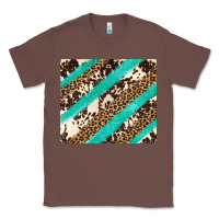 Chestnut turquoise glitter leopard and cowhide Classic Tee - Artiststas