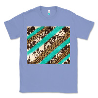 Colony Blue turquoise glitter leopard and cowhide Classic Tee - Artiststas