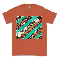 Copper turquoise glitter leopard and cowhide Classic Tee - Artiststas