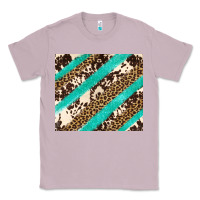 Lilac turquoise glitter leopard and cowhide Classic Tee - Artiststas