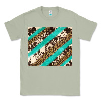 Matcha turquoise glitter leopard and cowhide Classic Tee - Artiststas