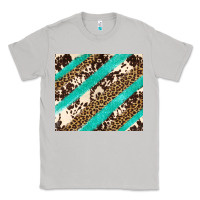 Moon Dust turquoise glitter leopard and cowhide Classic Tee - Artiststas