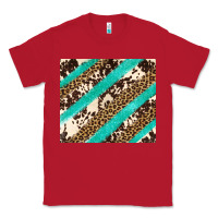 Red turquoise glitter leopard and cowhide Classic Tee - Artiststas