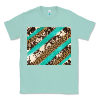 Seafoam turquoise glitter leopard and cowhide Classic Tee - Artiststas