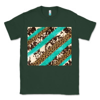 Sports Green turquoise glitter leopard and cowhide Classic Tee - Artiststas