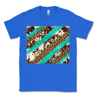 True Royal turquoise glitter leopard and cowhide Classic Tee - Artiststas