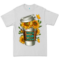Dove Grey Mama Needs Coffee Cup Premium Tee - FaDigitalArtStudio