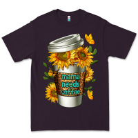 Plum Mama Needs Coffee Cup Premium Tee - FaDigitalArtStudio