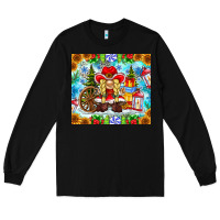 Black Christmas cowboy gnome Long Sleeve Tee - CowhideDigitalArt