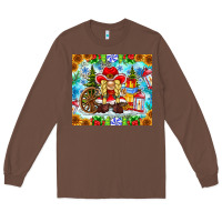 Chestnut Christmas cowboy gnome Long Sleeve Tee - CowhideDigitalArt