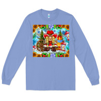 Colony Blue Christmas cowboy gnome Long Sleeve Tee - CowhideDigitalArt
