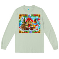 Matcha Christmas cowboy gnome Long Sleeve Tee - CowhideDigitalArt