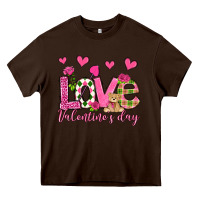 Chocolate Brown love valentine's day olivia Heavy Core Tee - OliviaCreatesArt