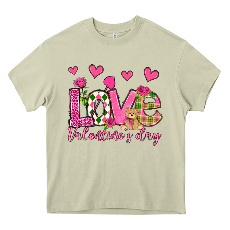 Love Valentine's Day Olivia Heavy Core Tee by OliviaCreatesArt | Teevron