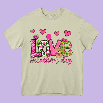 Love Valentine's Day Olivia Heavy Core Tee Designed By Oliviacreatesart